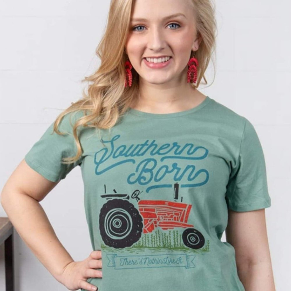 Womens short sleeve graphic tshirt country NEW